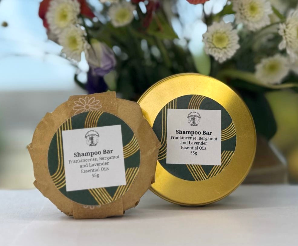 Handmade Frankincense, Bergamot and Lavender Shampoo Bar Tins