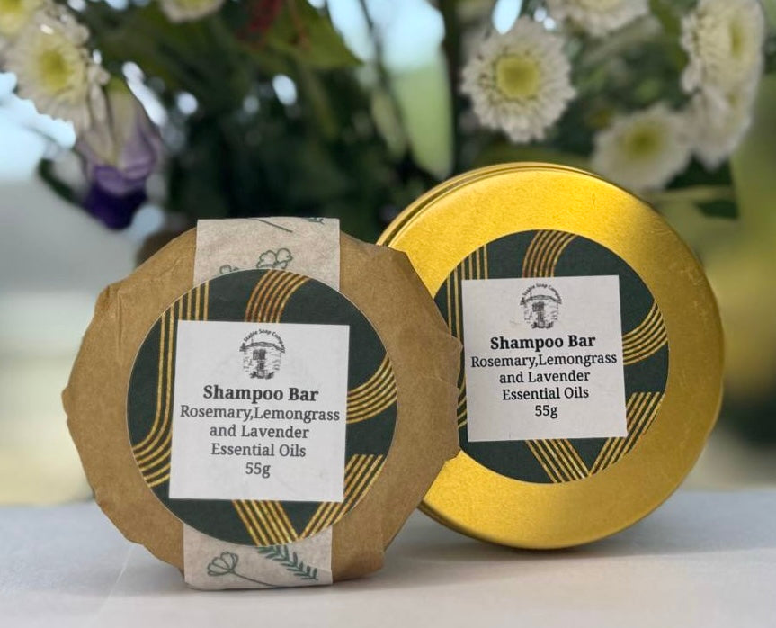 Handmade Rosemary, Lemongrass and Lavender Shampoo bars Tins