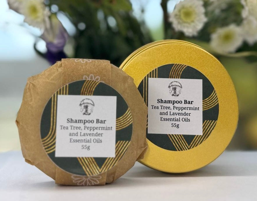 Handmade Tea Tree, Peppermint and Lavender Shampoo Bar Tins