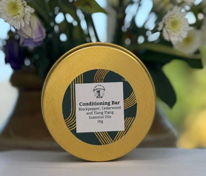 Handmade Black pepper, Cedarwood and Ylang Ylang Conditioning Bars Tins