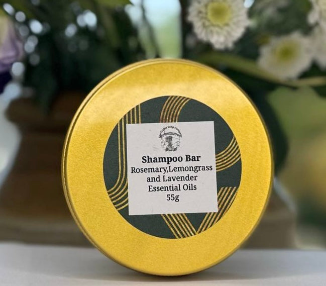 Handmade Rosemary, Lemongrass and Lavender Shampoo bars Tins