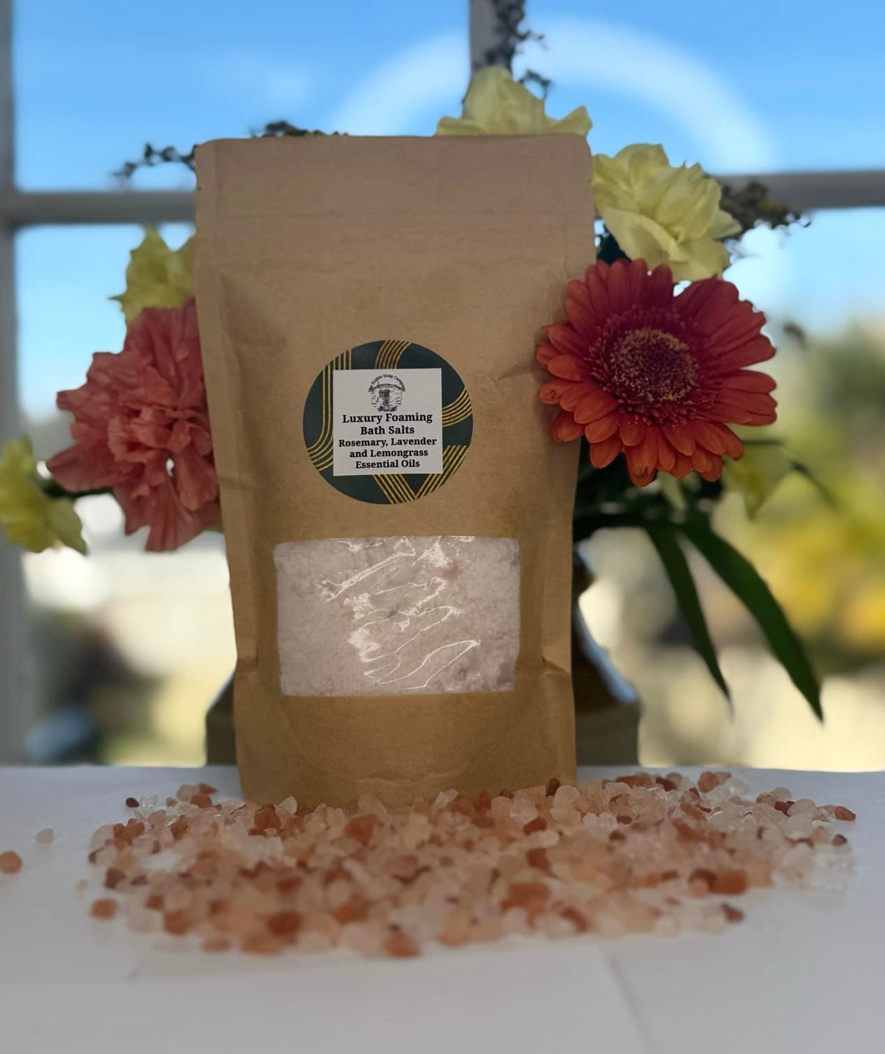 Rosemary, Lavender and Lemongrass Luxury Bath Salts Pouch