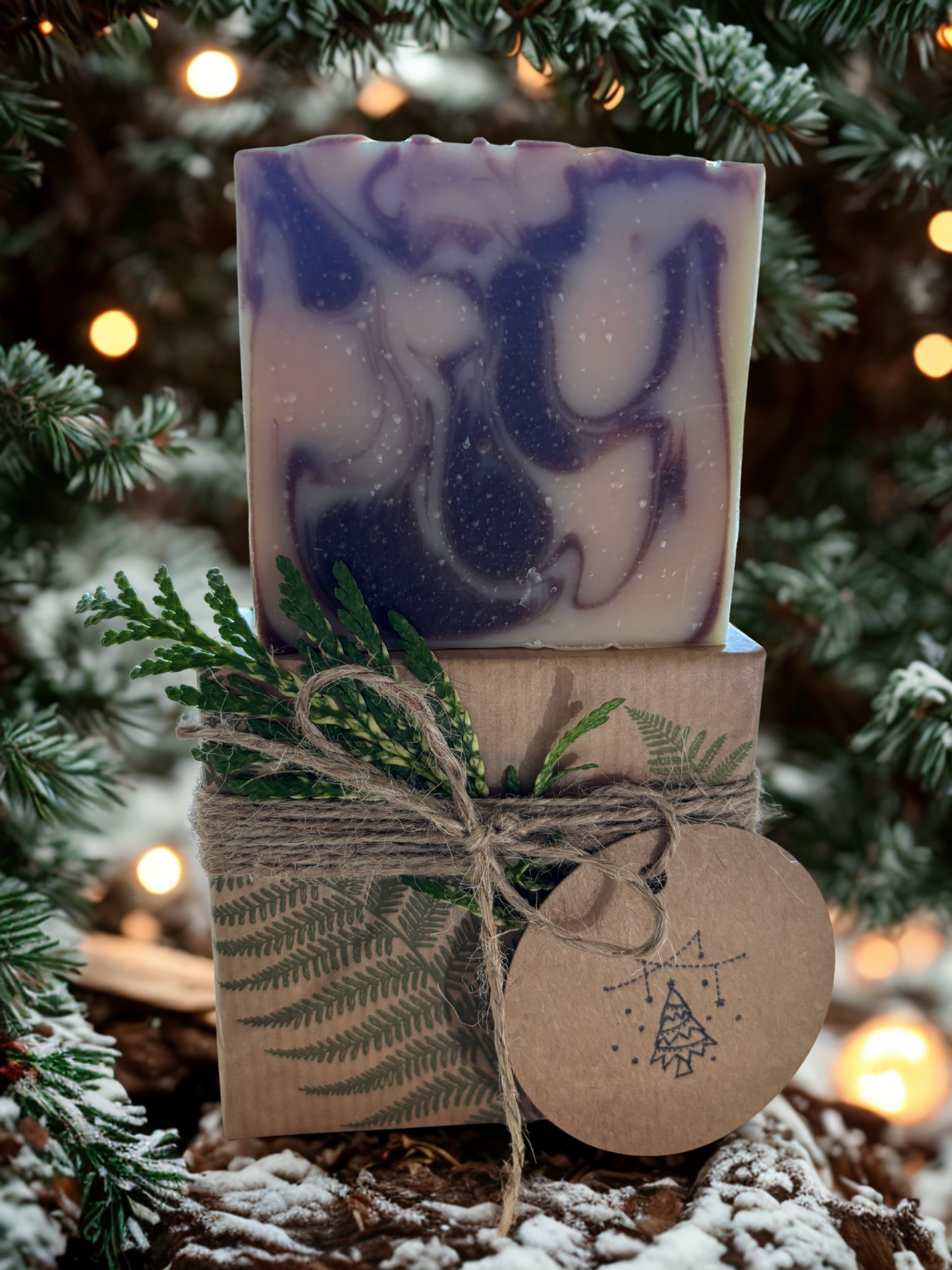 Small Christmas Gift Box with Autumnal Spell Handmade Soap