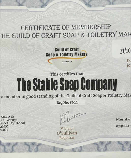 A member of The Guild of Craft Soap and Toiletry Makers