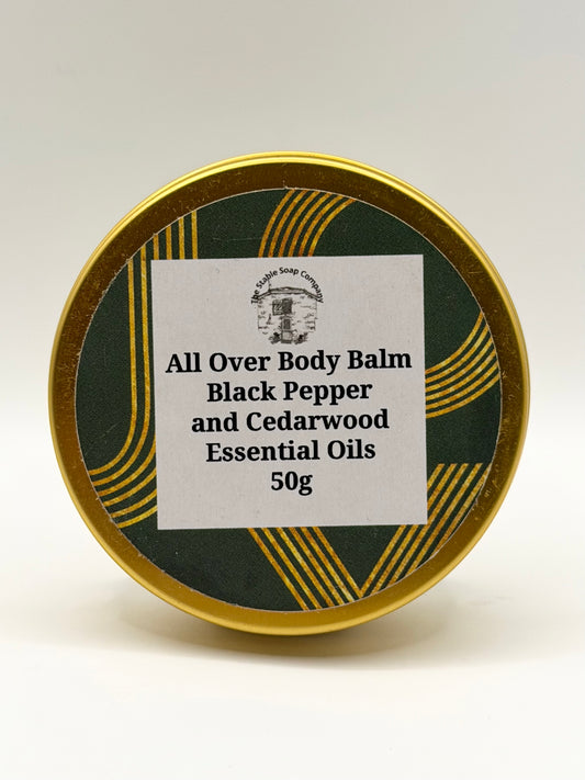 Handmade Vegan All Over Body Balm Black Pepper and Cedarwood