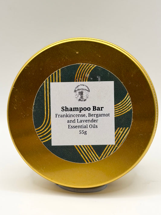 Handmade Frankincense, Bergamot and Lavender Shampoo Bar Tins