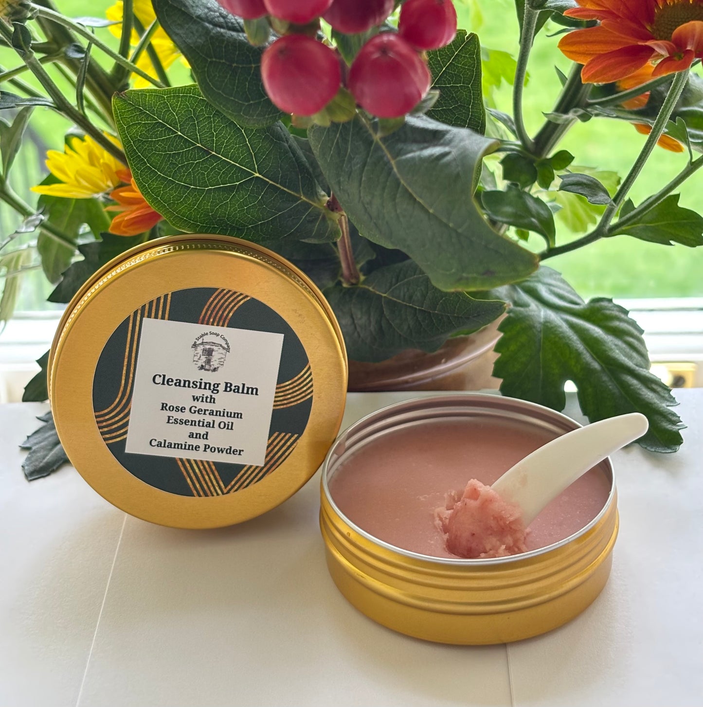 Handmade Vegan Rose Geranium Cleansing Balm