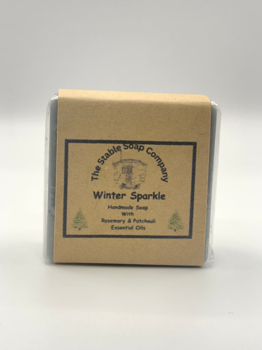 Winter Sparkle Vegan handmade Guest Soap
