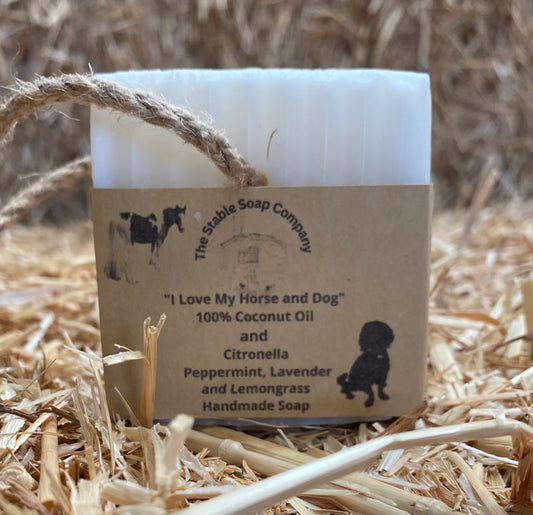 I Love my Horse and Dog Soap 'Citronella, Lemongrass, Lavender and Peppermint'