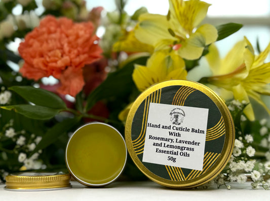 Handmade Vegan Lavender, Rosemary and Lemongrass Cuticle and Hand Balm 50g