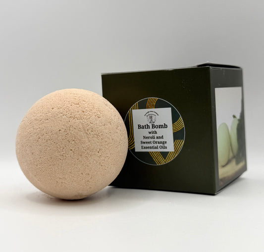 Handmade Vegan Neroli and Sweet Orange Bath Bomb