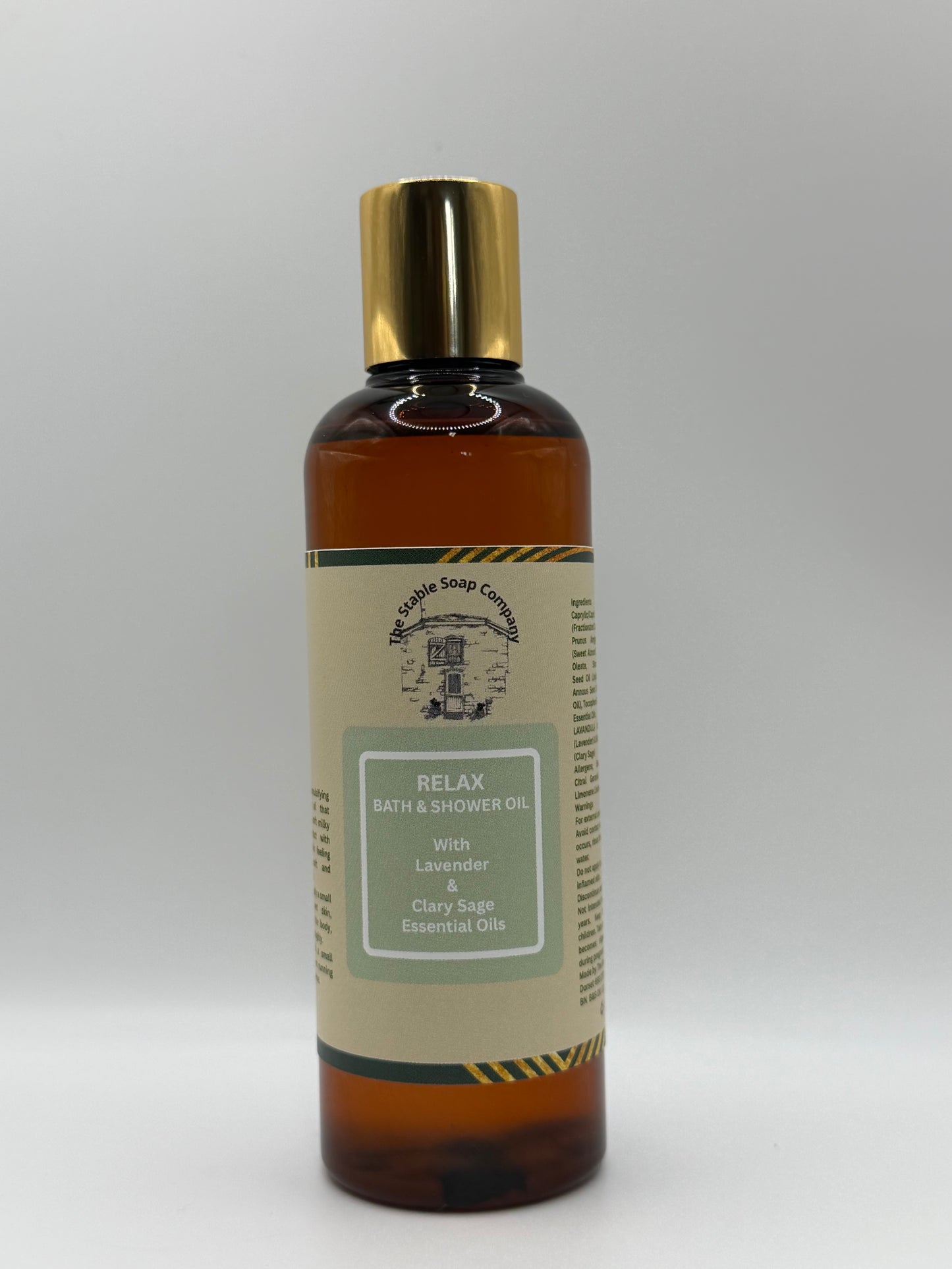 Relax Bath and Shower Oil with Lavender and Clary Sage Essential Oils