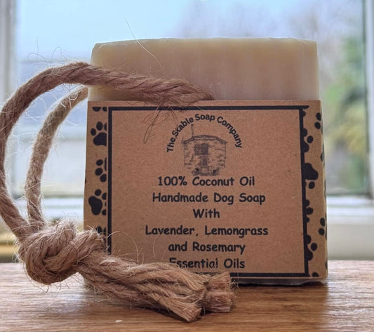 Handmade Vegan Dog Soap with Rosemary, Lavender and Lemongrass Essential Oils