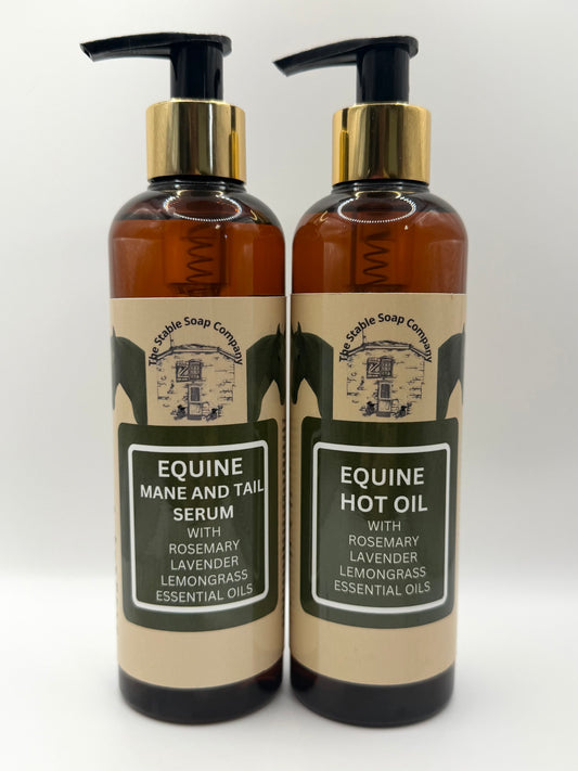 Equine Mane and Tail Serum & Hot Oil Bundle