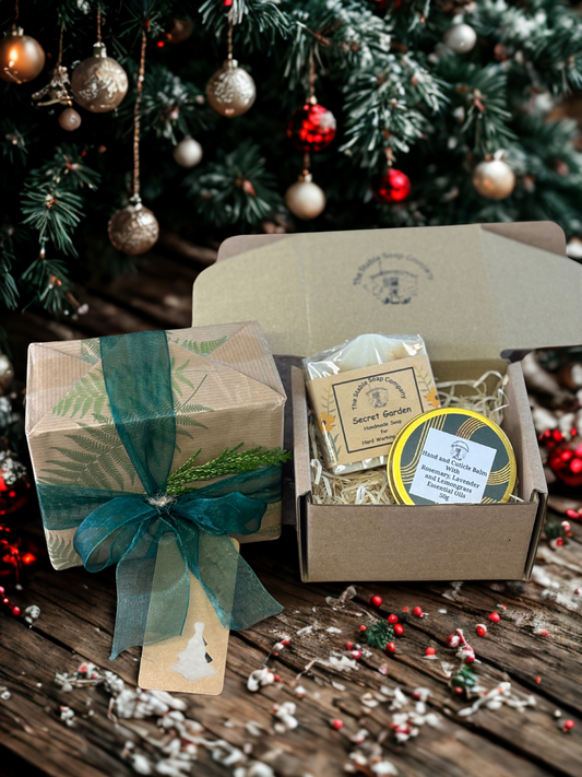 Handmade Soap and Hand and Cuticle Balm Christmas Gift Box