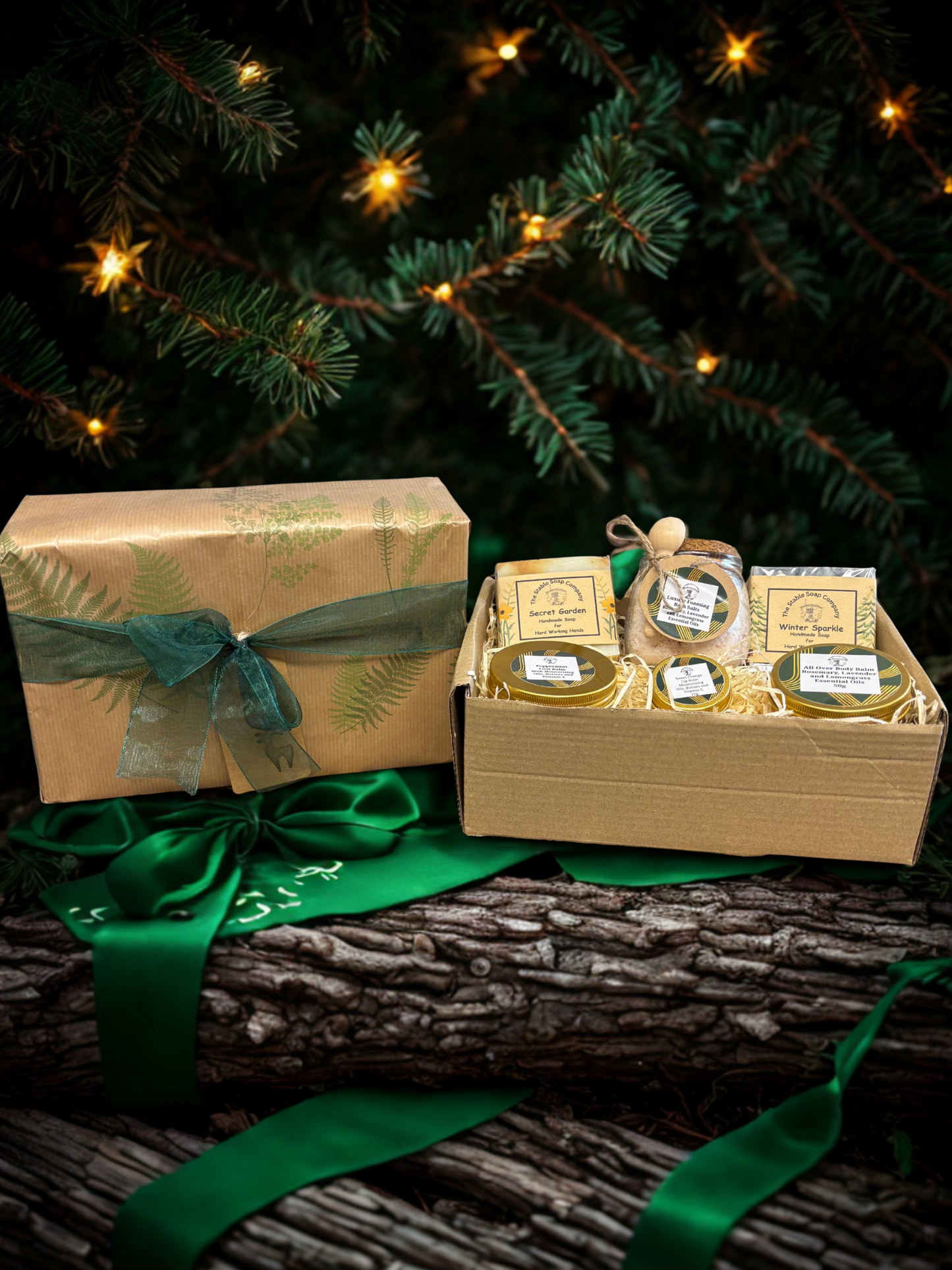 Handmade Soap, Bath Salts, Foot, Body and Hand Balm Christmas Gift Box